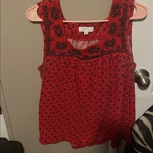 New Directions Red Top with Black Accents